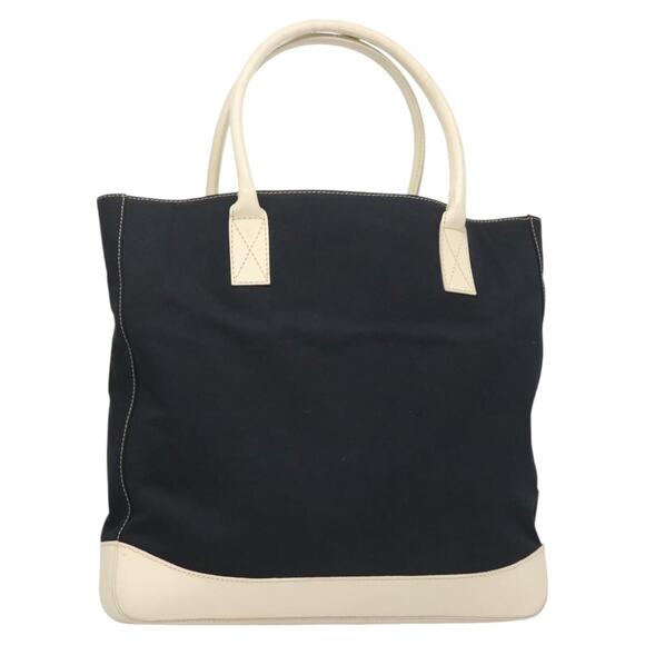 FENDI Tote Bag Canvas Leather Navy - Picture 1 of 12